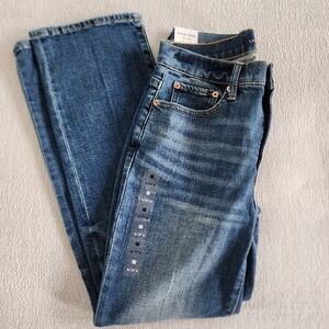 Lucky Brand High Rise Blue Straight Leg Jeans with Natural Fading